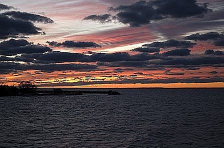 Spectacular sunset just outside your door