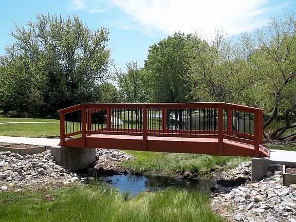 foot bridge on walking path