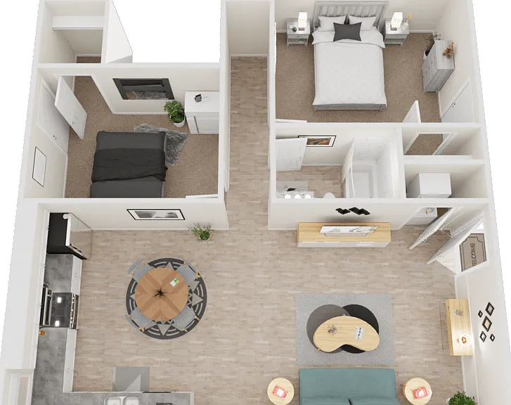 B1 Renovated Floorplan Diagram