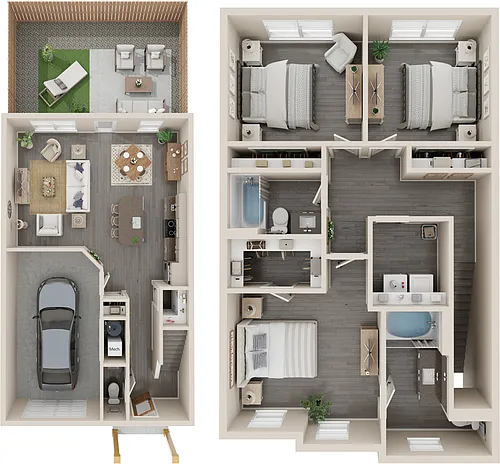 Floor plan The Cottonwood 3x2.5