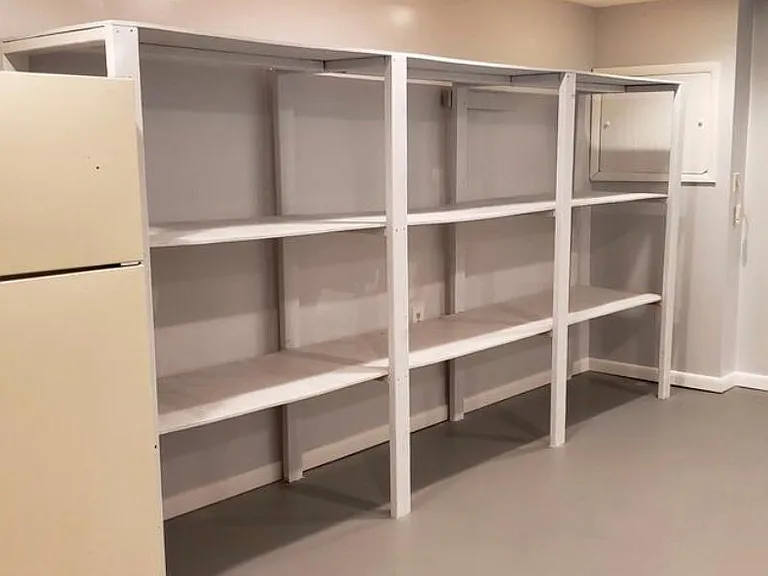spacious storage area in the basement