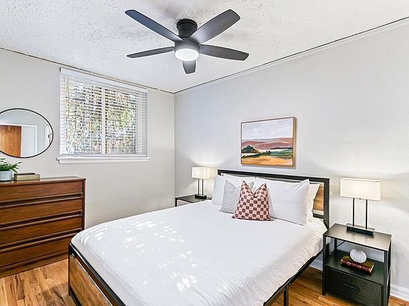 This is an example unit in the same building, staged to show how your unit will look furnished.