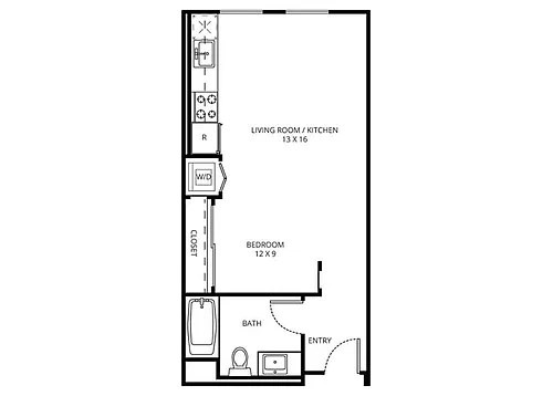Floor plan Studio B-2