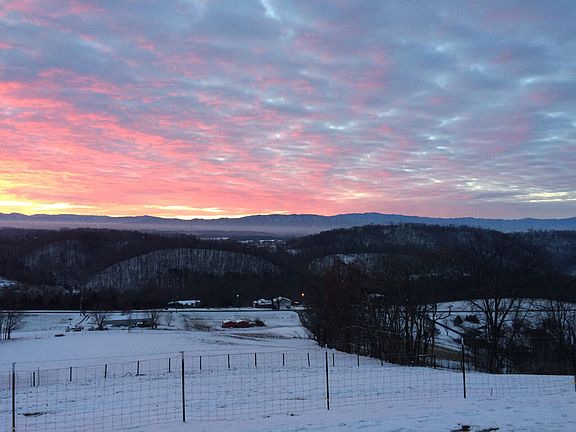 WINTER SUNRISE FROM HOUSE