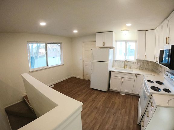 View from in-between the kitchen and living room