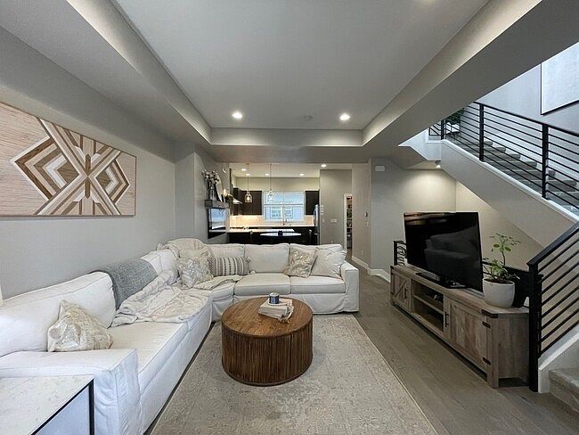 Second floor living room & kitchen