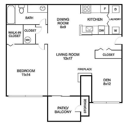 Floor plan Linden with Den Premier