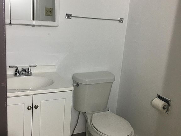 Bathroom with linen closet