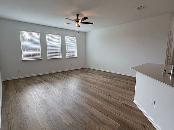 Living room with kitchen bar island