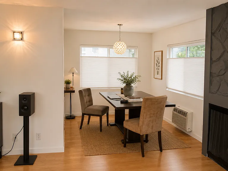 Generous dining area off kitchen and living room