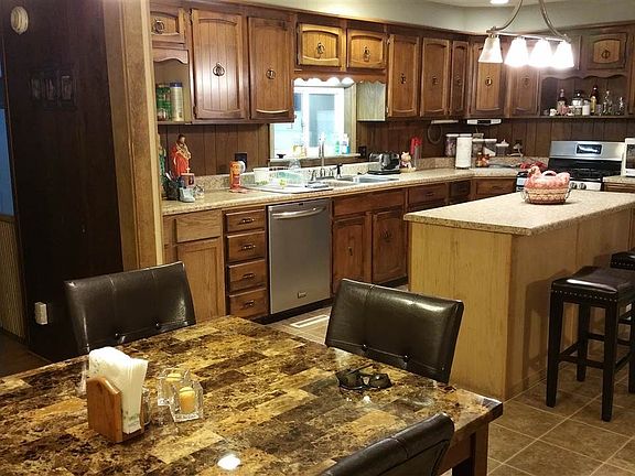 There is a nice sized dining area in the kitchen.