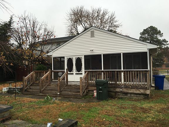 Back yard screened-in porch