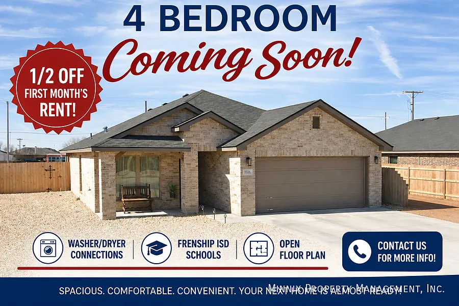 Frenship ISD 4 bedroom 2 bath Lubbock, TX For Rent | 1/2 off first months rent|3526 Turner Ave. — Photo 2