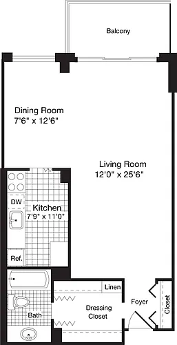 Floor plan Studio D