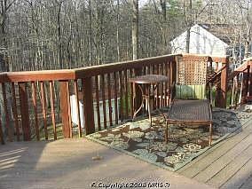 Large deck with view of parkland
