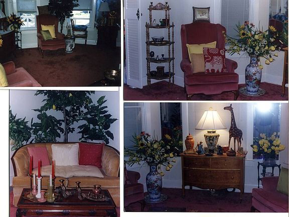 Several more scenes of the unique multi-windowed parlor.