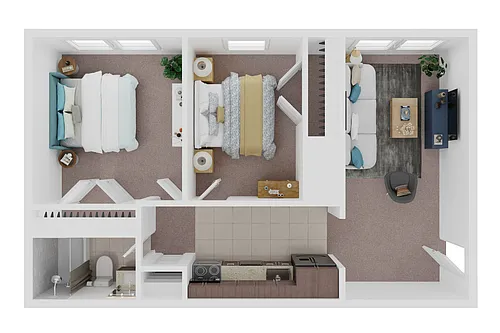 Floor plan 2 Bedroom Deluxe