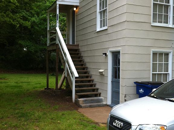 Apartment is upstairs. Bonus room is door on ground floor.