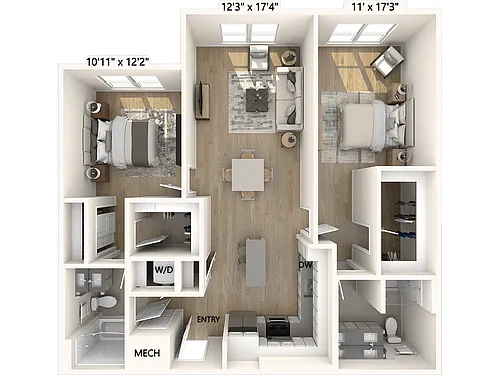 Floor plan B1 - Design Collection I - Apts 1205-1607