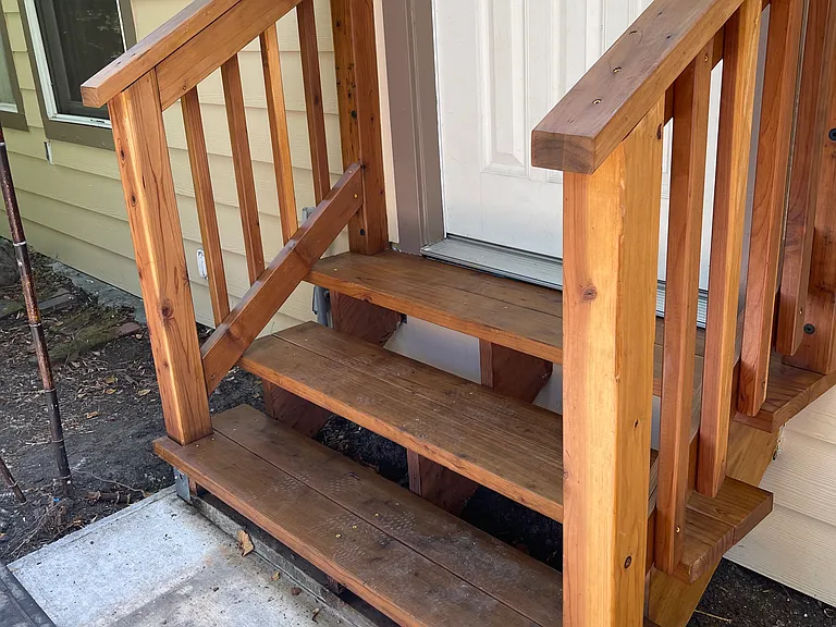 3 steps to cottage entry