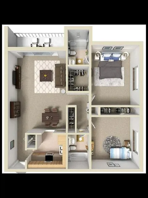 Floor plan B2 2X2