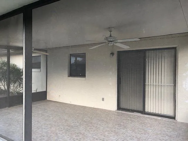 Screened porch with floor tile