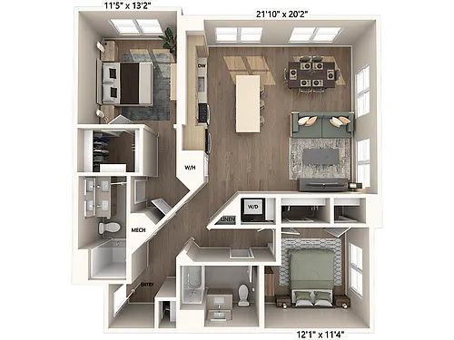 Floor plan B3m3-Base