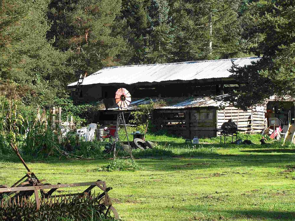 Older Barn with Stalls and Hay Storage