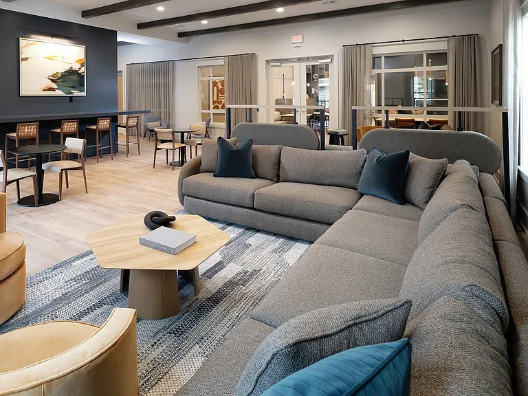 Resident lounge with kitchenette and ample seating