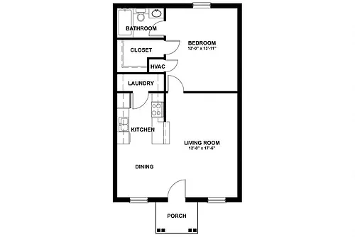 Floor plan 1 Bedroom - Phase 1