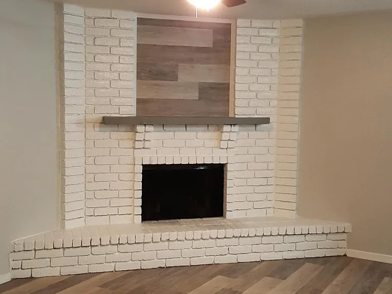 Wood Burning Fireplace in Living Room