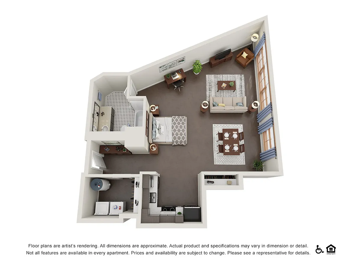 Floor plan Hawthorne Studio B