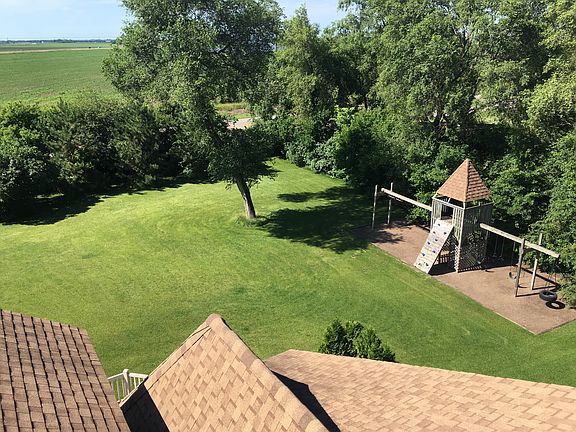 Arial view front yard.