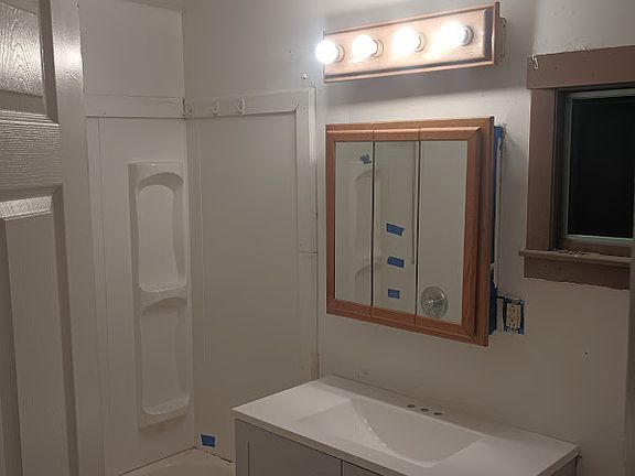bathroom with new vanity