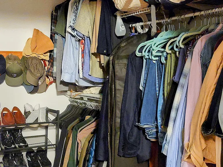 other side of walk in closet in main bedroom