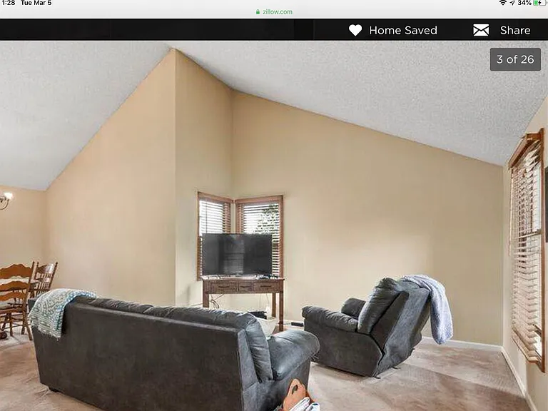 Large vaulted Main level family/dining room