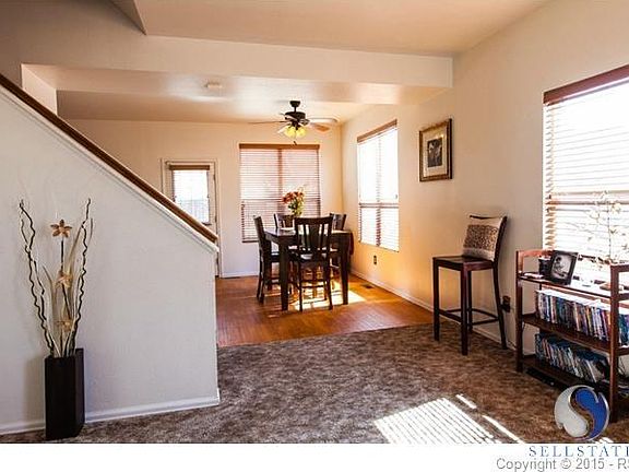 Living - dining combo with walk out to back yard