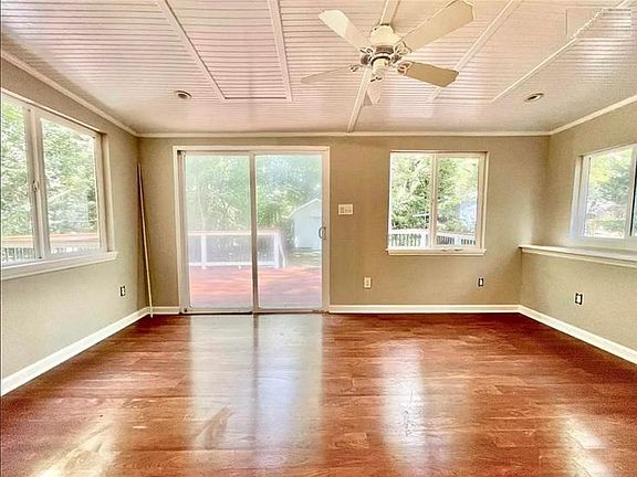 sunroom, leading to deck