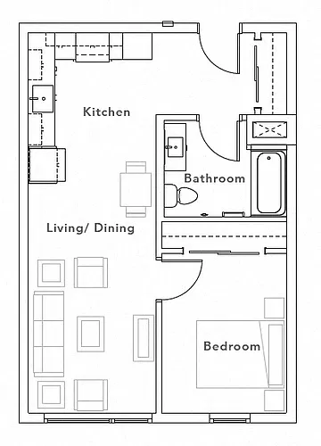 Floor plan 1 Bedroom