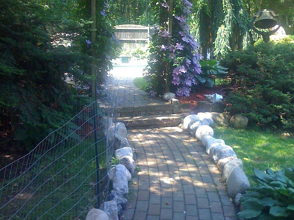Walkway to pool and spa