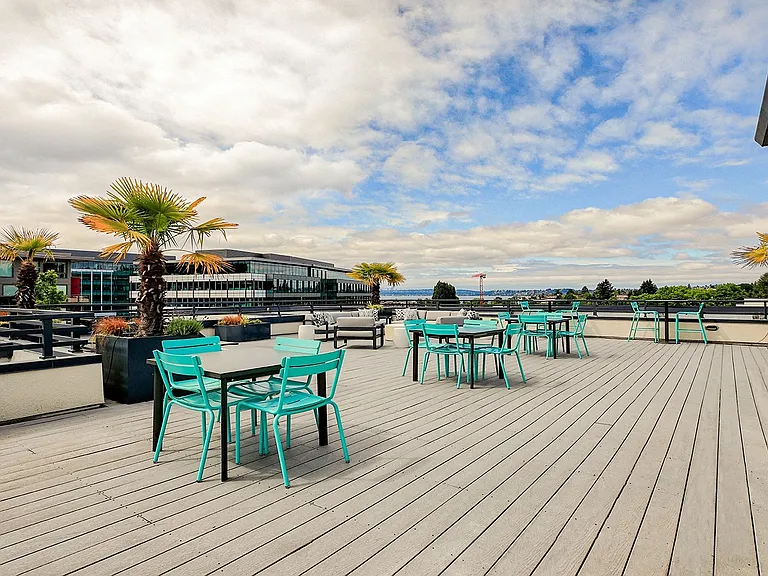 Enjoy dining and lounging on our rooftop