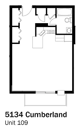 Floor plan studio 109