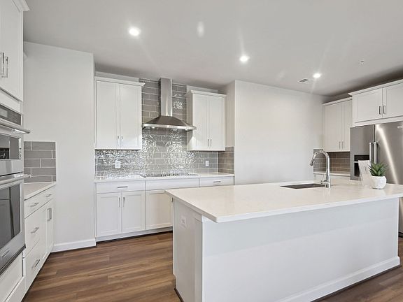Gourmet Kitchen with White Cabinets