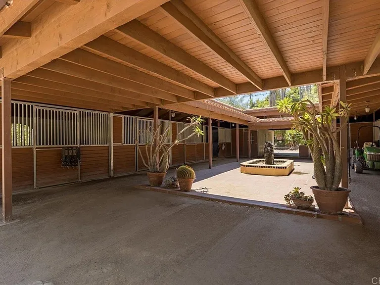 Horse stables.