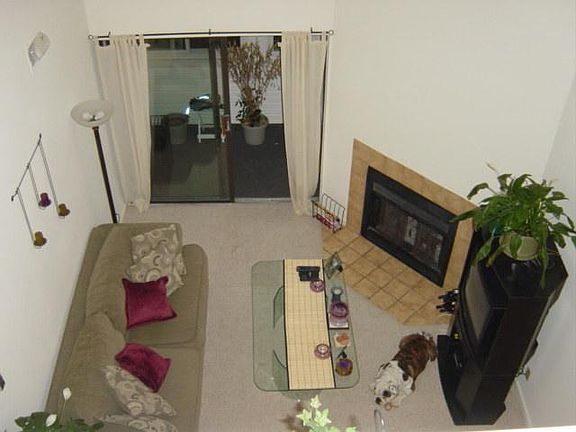 Living room view from loft