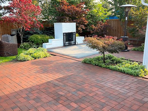 Paved patio backyard 