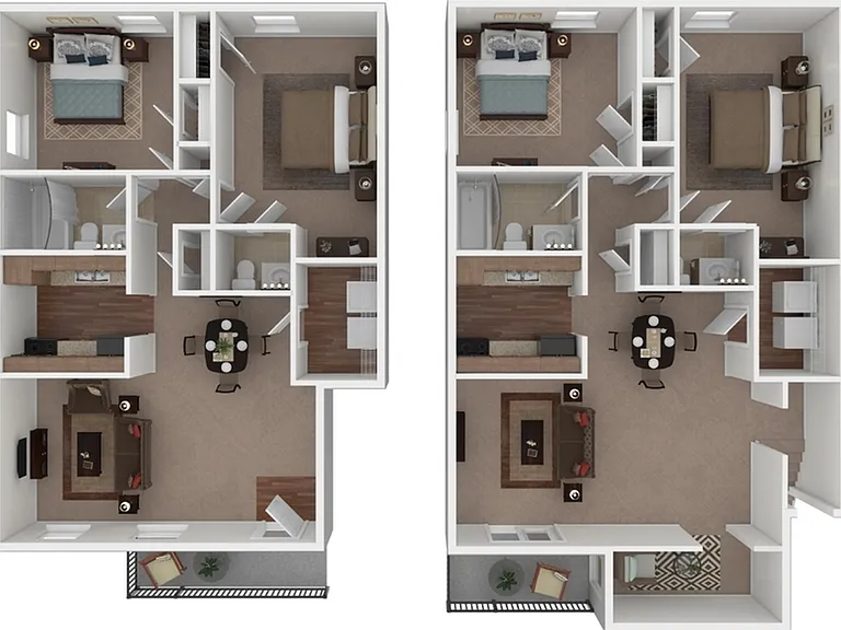 2 Bedroom 2 Bedroom