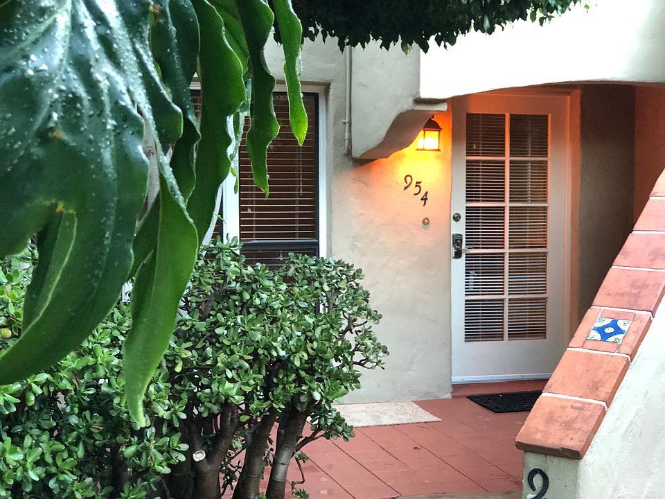 The deck is to the left of front door