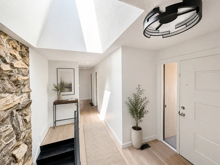 Front entry with skylight