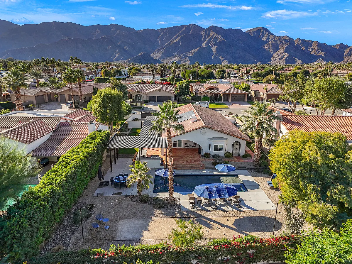 Ariel view of the entire backyard. - 50680 Calle Paloma